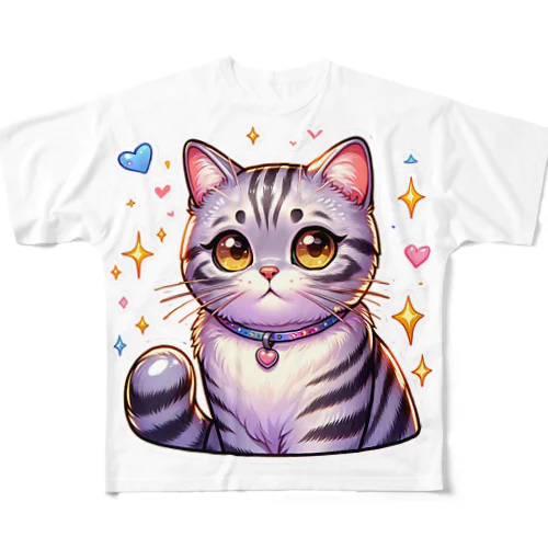 アメショーのメイちゃん　キュート猫シリーズ All-Over Print T-Shirt