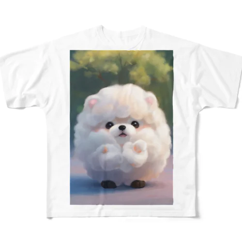 モフモフワンコ玉 All-Over Print T-Shirt
