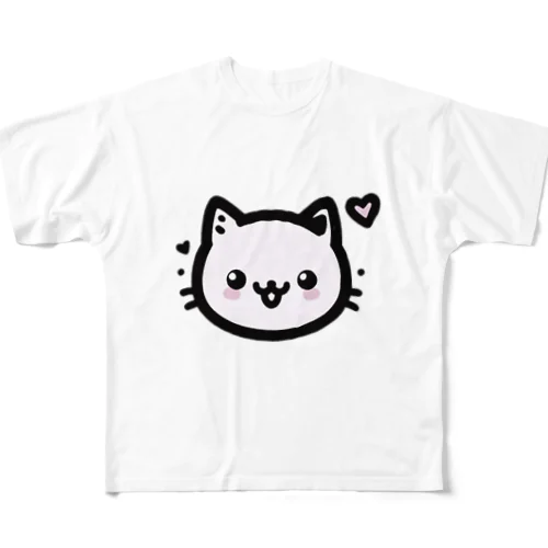 可愛いにゃんこ🐱💞 フルグラフィックTシャツ