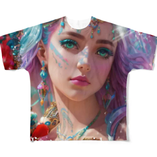 healing mermaid REINA フルグラフィックTシャツ