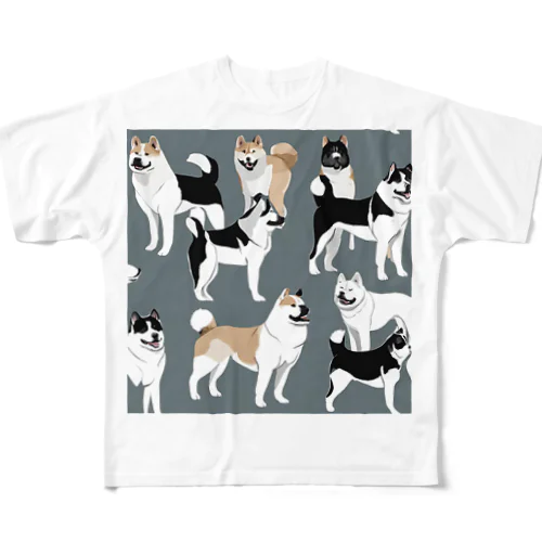 秋田犬２ All-Over Print T-Shirt