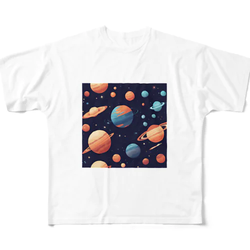 惑星　グッズ フルグラフィックTシャツ
