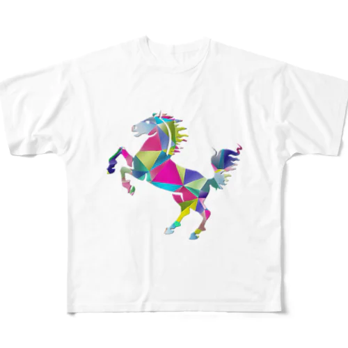 馬　chromatic フルグラフィックTシャツ