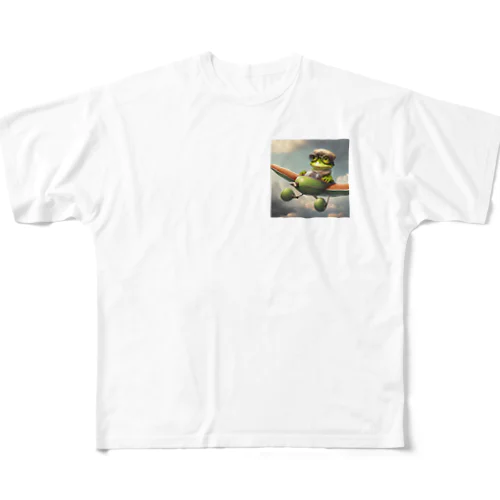 冒険王カエル All-Over Print T-Shirt