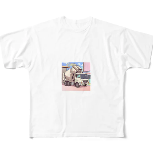 コンクリートミキサー車 All-Over Print T-Shirt