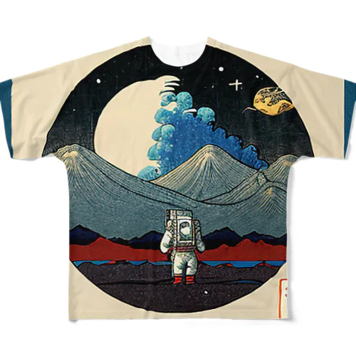 江戸時代の宇宙探索 フルグラフィックTシャツ