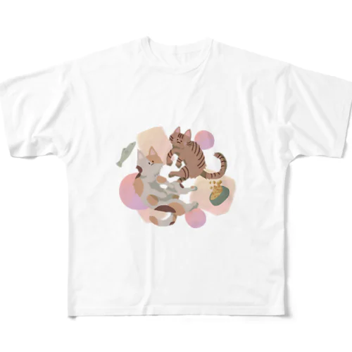 にゃんころず All-Over Print T-Shirt