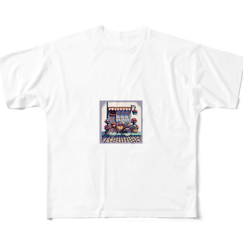 ドット花屋と自転車B All-Over Print T-Shirt