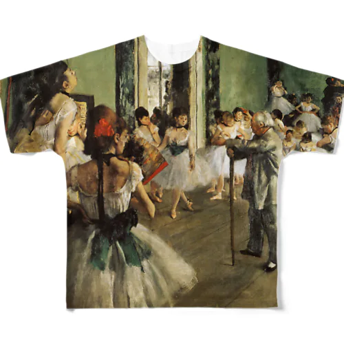 ドガ「バレエ教室」　エドガー・ドガの絵画（ダンス教室）【名画】踊り子シリーズ All-Over Print T-Shirt