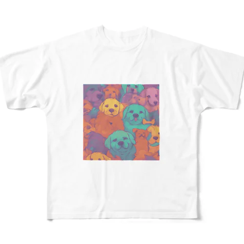 犬の仲間たち All-Over Print T-Shirt