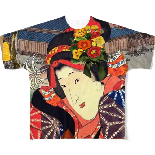 お江戸ガーリー All-Over Print T-Shirt