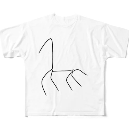 友達が書いた馬 フルグラフィックTシャツ