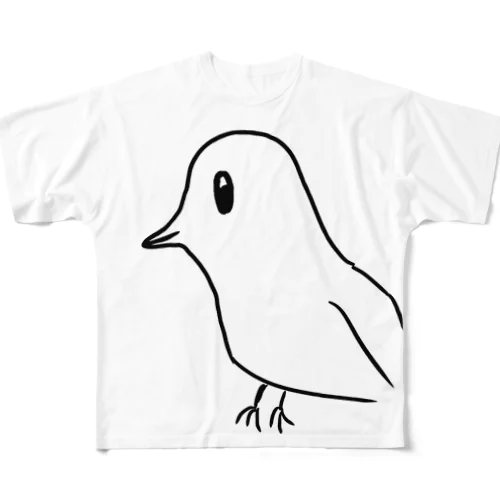 友達が書いた鳥 All-Over Print T-Shirt