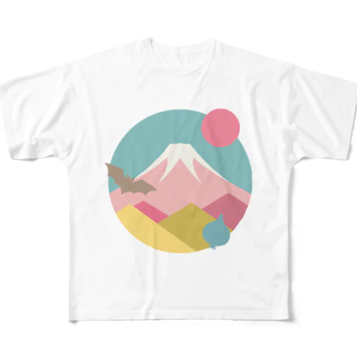 1富士 2コウモリ 3タマネギ All-Over Print T-Shirt