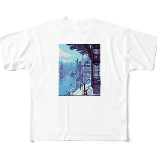 ピクセルアート　窓際 All-Over Print T-Shirt