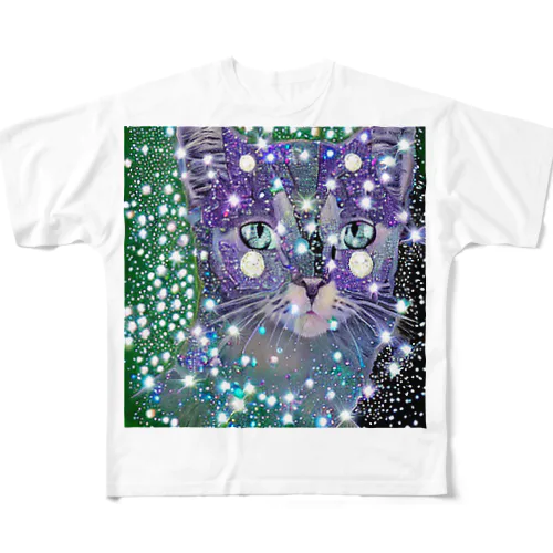 キラキラ　猫樣 All-Over Print T-Shirt