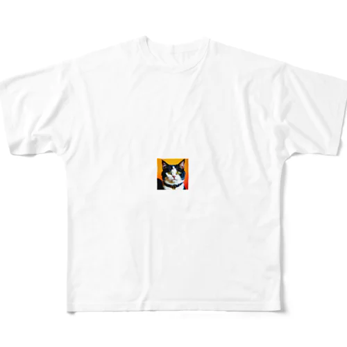 普通の猫 フルグラフィックTシャツ