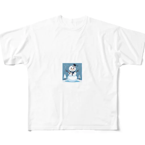 ゆきだるまくん フルグラフィックTシャツ