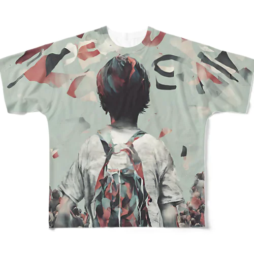 平和 ウエヲムイテアルコウ。 All-Over Print T-Shirt