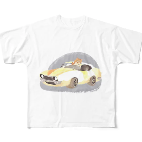 運転手の猫 フルグラフィックTシャツ