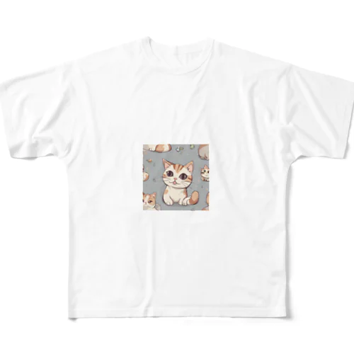 ねこみけちゃん フルグラフィックTシャツ