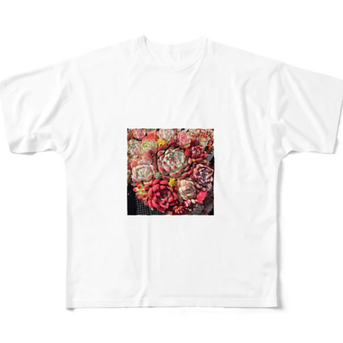 華やかなエケベリア All-Over Print T-Shirt