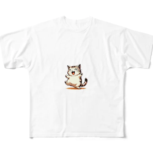 AI天風猫(笑顔1) フルグラフィックTシャツ