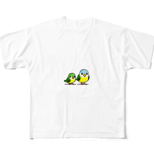 2羽の小鳥 All-Over Print T-Shirt