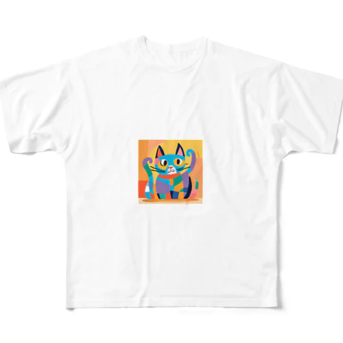 カラフルな猫 All-Over Print T-Shirt