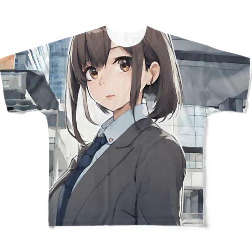 外回りOL フルグラフィックTシャツ