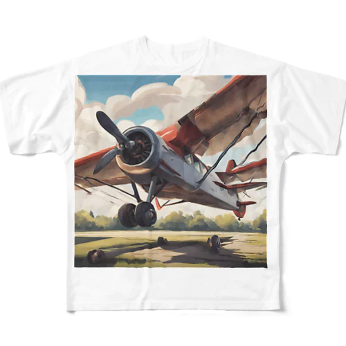 かっこいい飛行機 フルグラフィックTシャツ