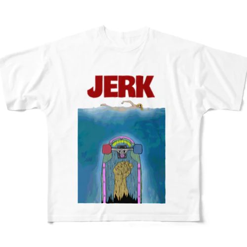 "JERK" フルグラフィックTシャツ