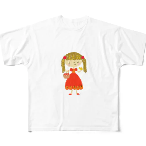 Apple Princess りんごちゃん All-Over Print T-Shirt