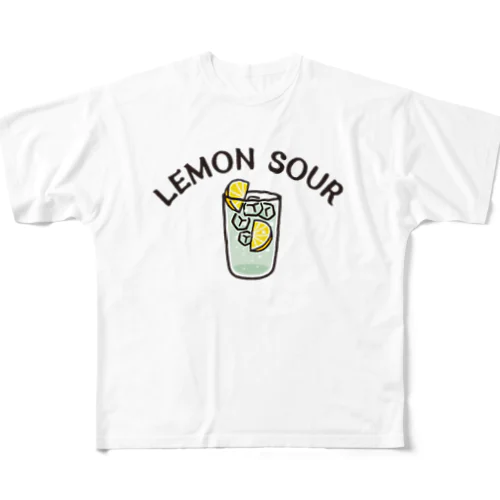 LEMON SOUR レモンサワー 풀그래픽 티셔츠