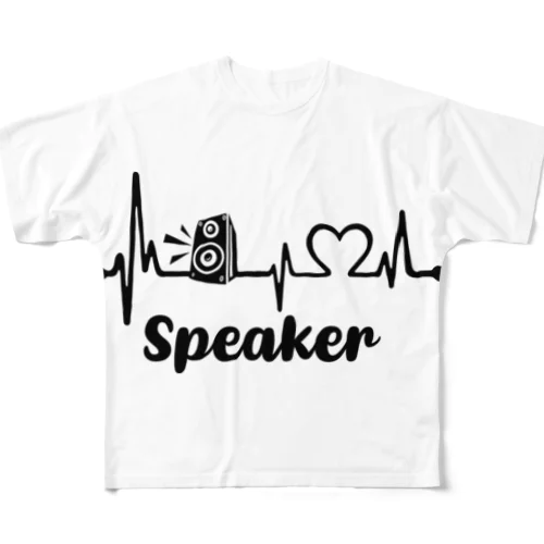 Hearts Speaker All-Over Print T-Shirt