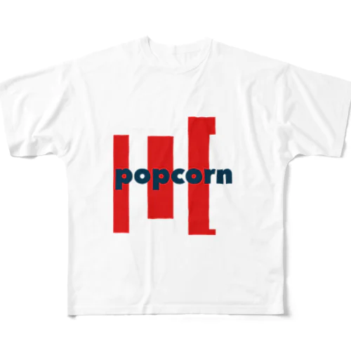 popcorn フルグラフィックTシャツ