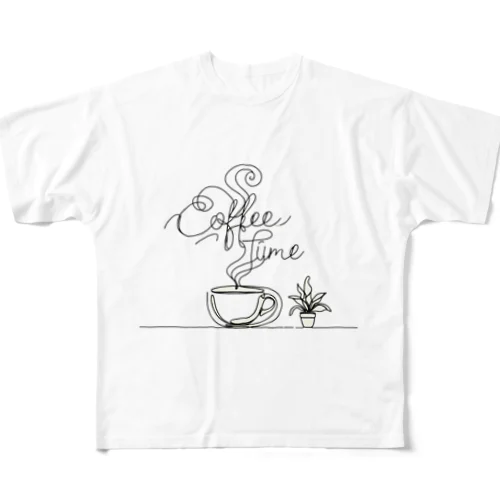 coffeetime フルグラフィックTシャツ