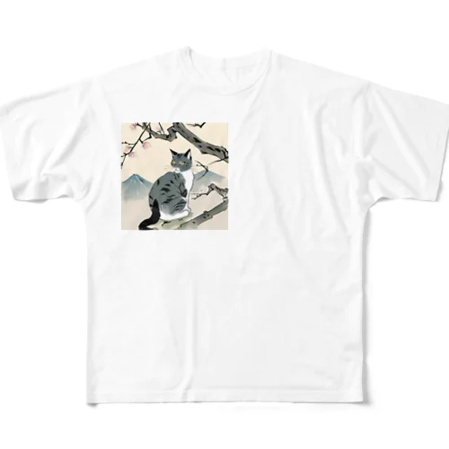 浮世絵猫 フルグラフィックTシャツ