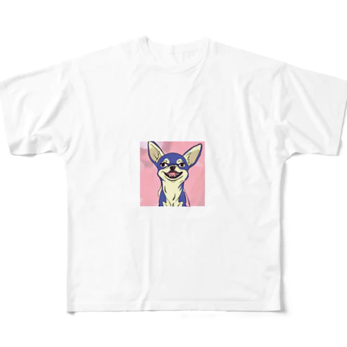 チワワ　 フルグラフィックTシャツ