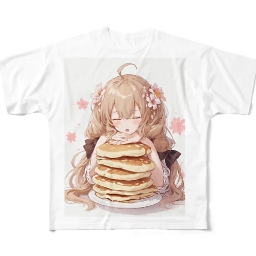 ゆるふわパンケーキちゃん All-Over Print T-Shirt