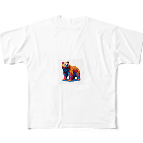 レゴ風の熊くん All-Over Print T-Shirt