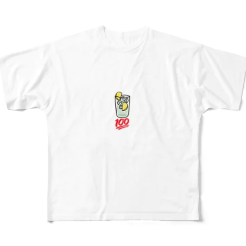 レモンサワー100点 フルグラフィックTシャツ