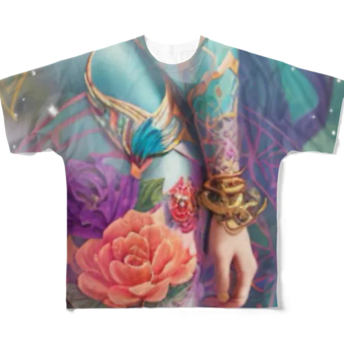 mermaid REINA  fashion color All-Over Print T-Shirt
