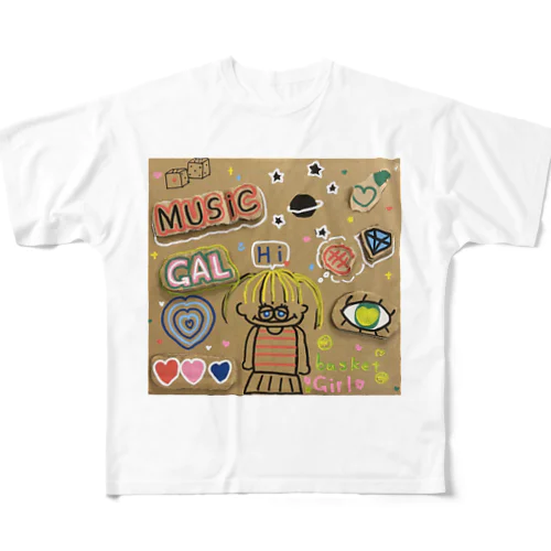 Super Happy GAL♡ フルグラフィックTシャツ