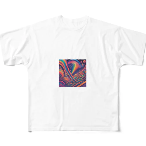 サイケデリックな世界 All-Over Print T-Shirt