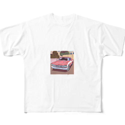 クラシックカー2 フルグラフィックTシャツ