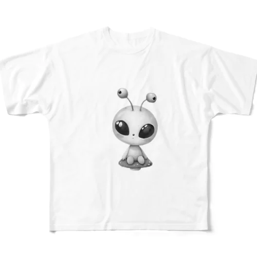 かわいい宇宙人 All-Over Print T-Shirt