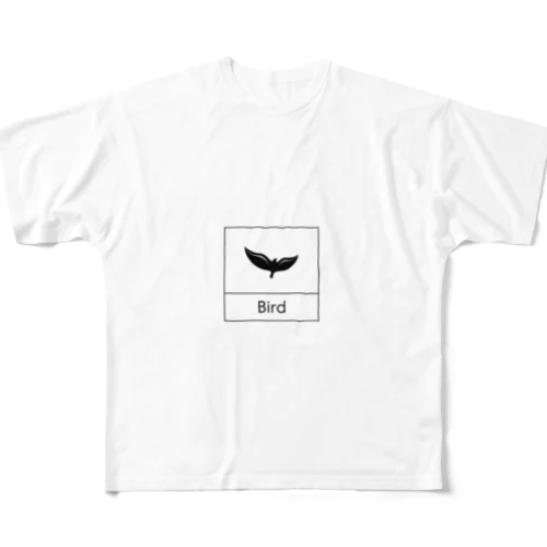 四角におさまるBird フルグラフィックTシャツ