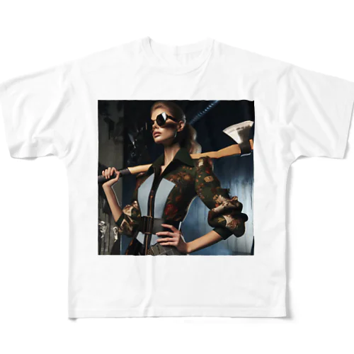 スーパー斧モデル All-Over Print T-Shirt