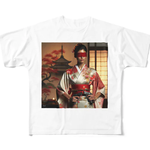 二丁拳銃の女 All-Over Print T-Shirt